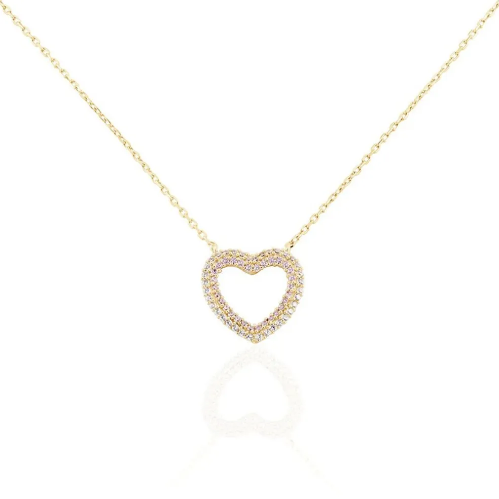 Collier Plaqué Or Jaune Xavia Oxydes De Zirconium