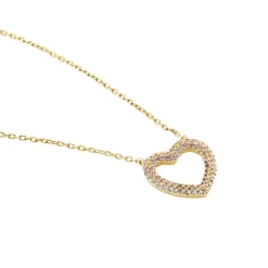 Collier Plaqué Or Jaune Xavia Oxydes De Zirconium