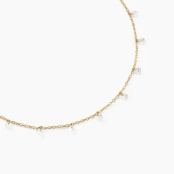 Collier Plaqué Or Oxydes De Zirconium