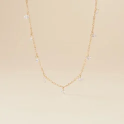 Collier Plaqué Or Oxydes De Zirconium