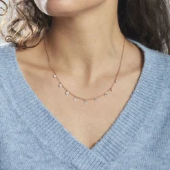 Collier Plaqué Or Oxydes De Zirconium