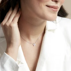 Collier Pleiades Argent Blanc Oxyde De Zirconium