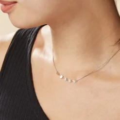 Collier Poenui Argent Blanc