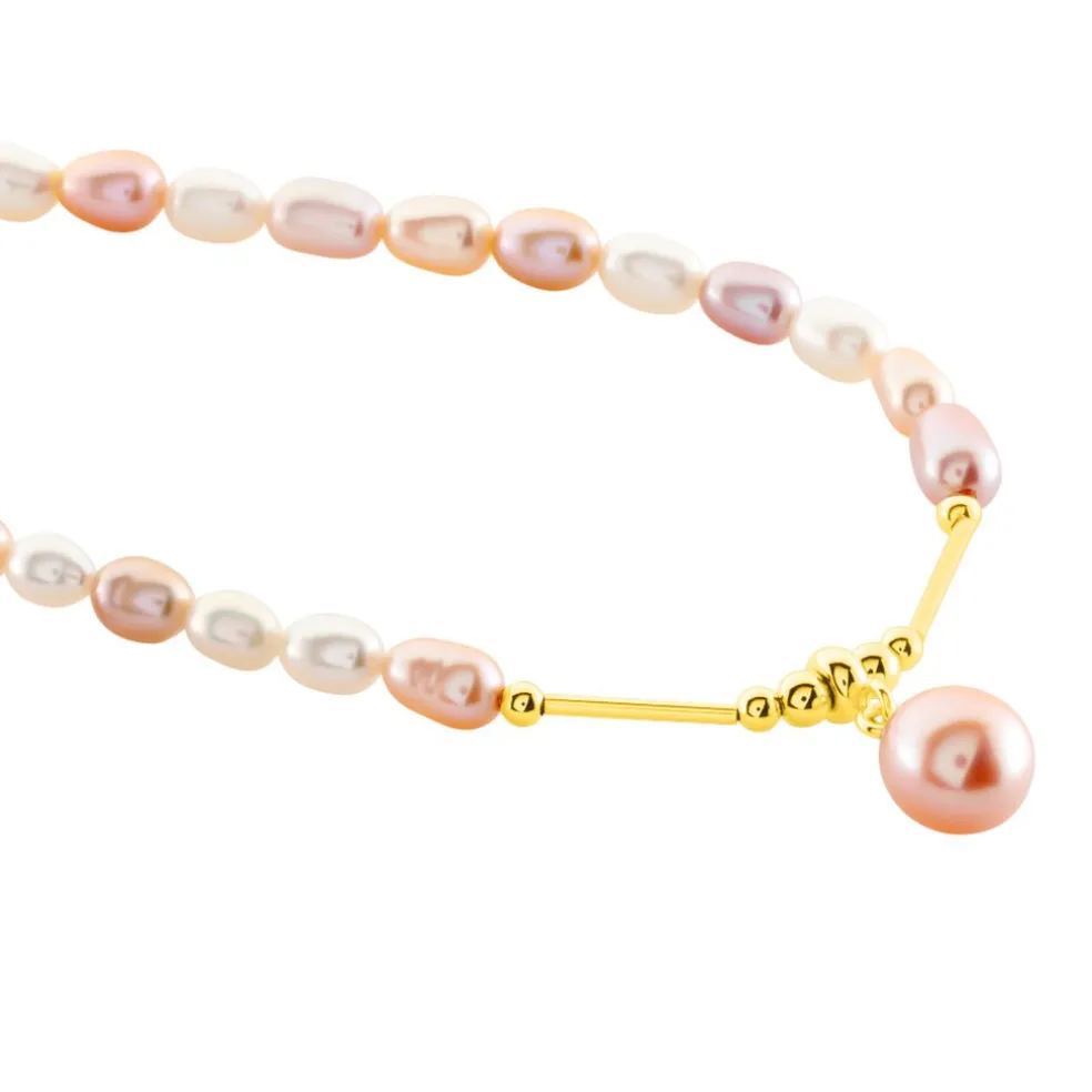 Collier Poire Or Jaune Perle De Culture