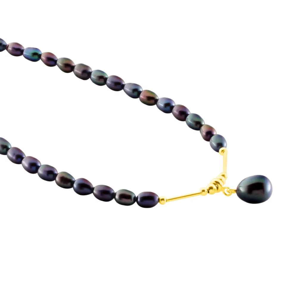 Collier Poire Or Jaune Perle De Culture