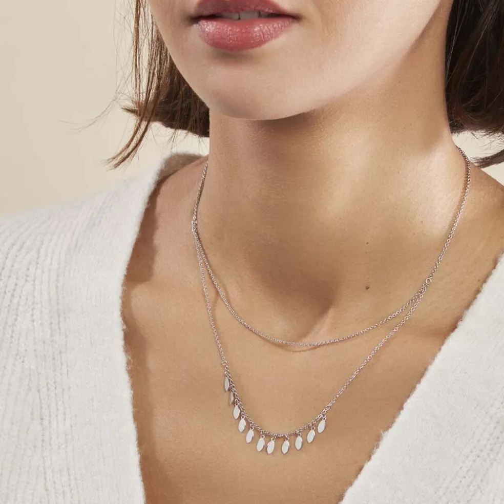 Collier Polyna Argent Blanc