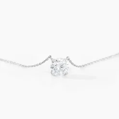 Collier Ponama Or Blanc Oxyde De Zirconium