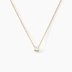 Collier Ponama Or Jaune Oxyde De Zirconium