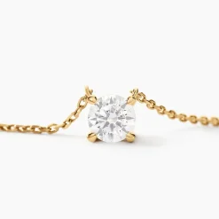 Collier Ponama Or Jaune Oxyde De Zirconium