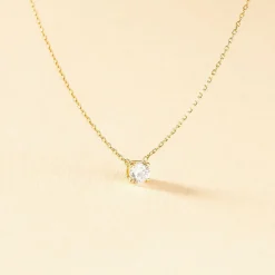 Collier Ponama Or Jaune Oxyde De Zirconium