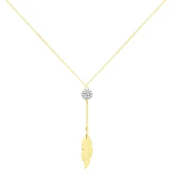Collier Powoo Or Jaune Strass