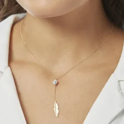 Collier Powoo Or Jaune Strass