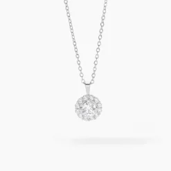 Collier Princess Argent Blanc Oxyde De Zirconium