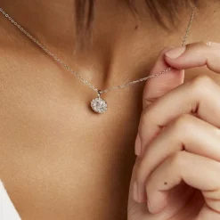 Collier Princess Argent Blanc Oxyde De Zirconium