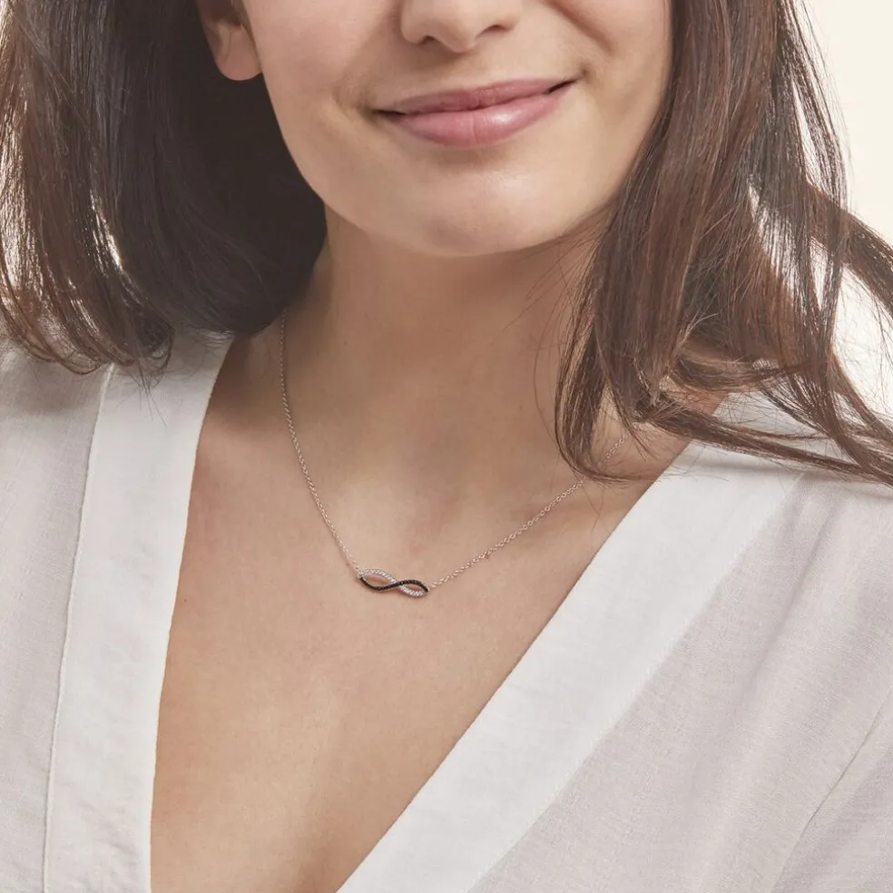 Collier Prudentia Argent Blanc Oxyde De Zirconium