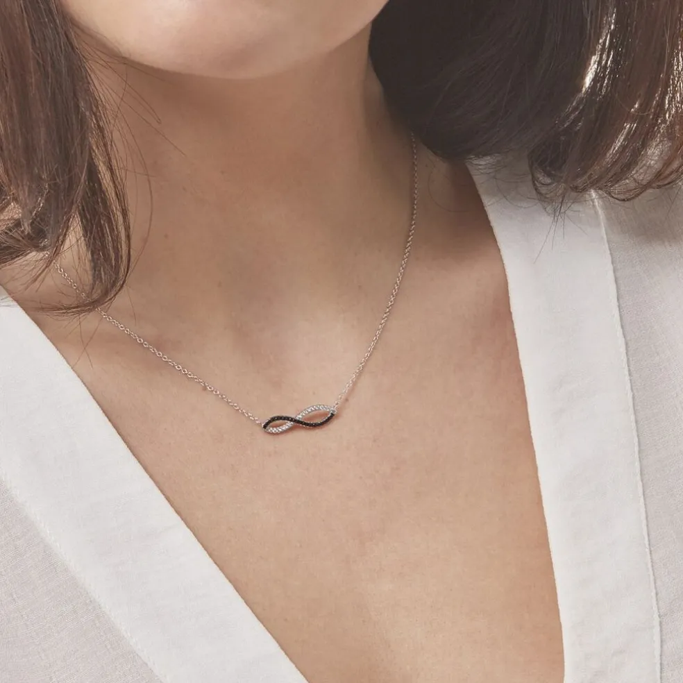 Collier Prudentia Argent Blanc Oxyde De Zirconium