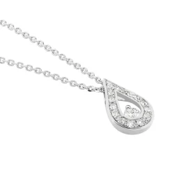 Collier Purete Or Blanc Diamant