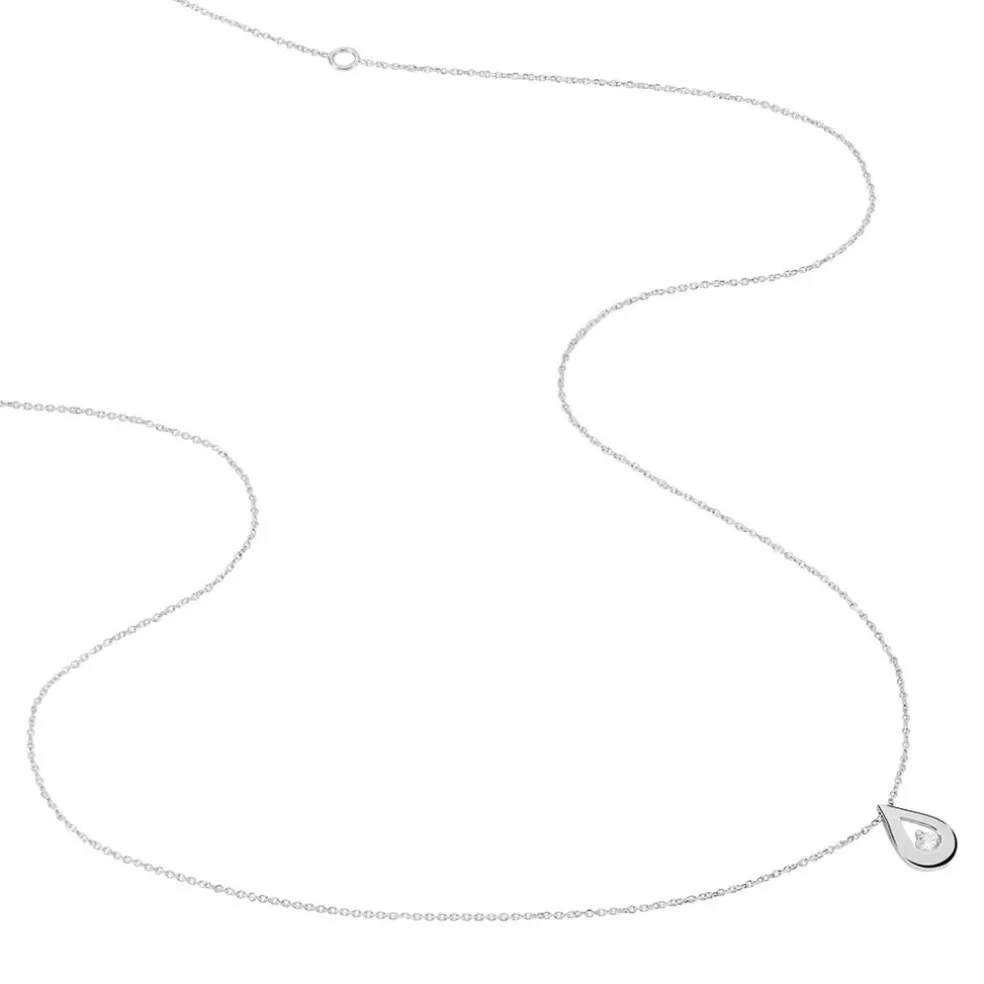 Collier Purete Or Blanc Diamant