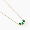Collier Quincey Or Jaune Emeraude