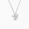 Collier Radiant Bloom Argent Blanc Oxyde