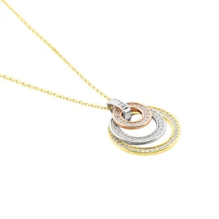 Collier Rama Or Tricolore Oxyde De Zirconium