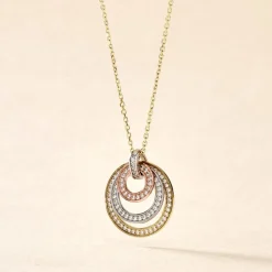 Collier Rama Or Tricolore Oxyde De Zirconium