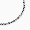 Collier Raph Maille Palmier Acier Gris