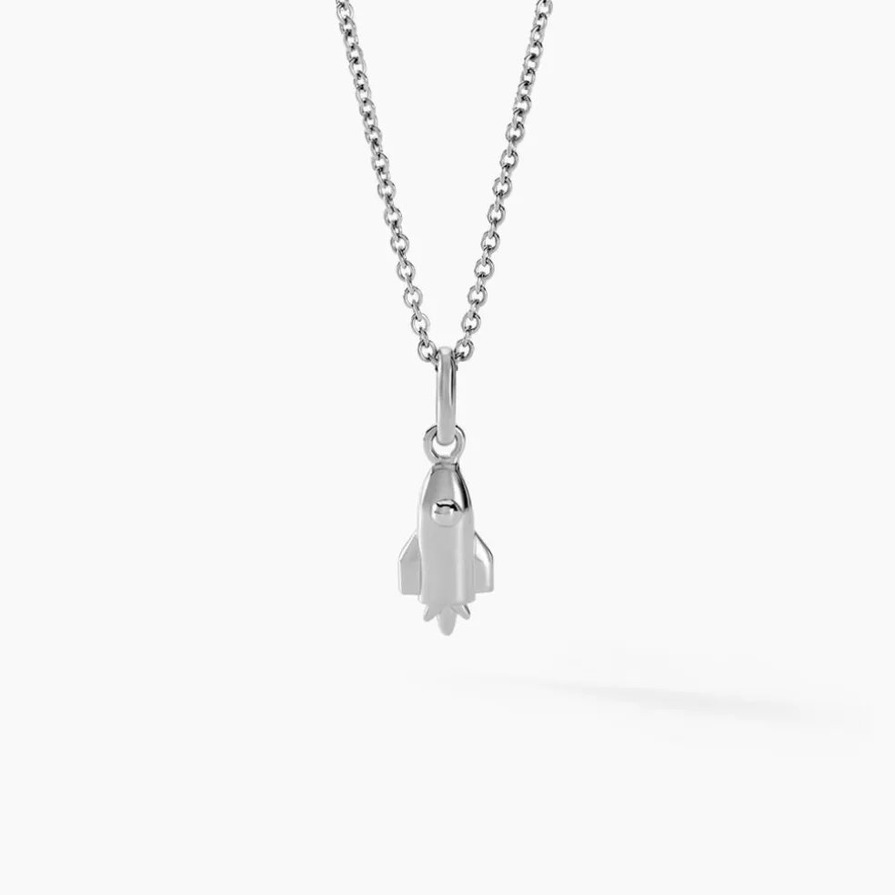 Collier Raven Argent Blanc