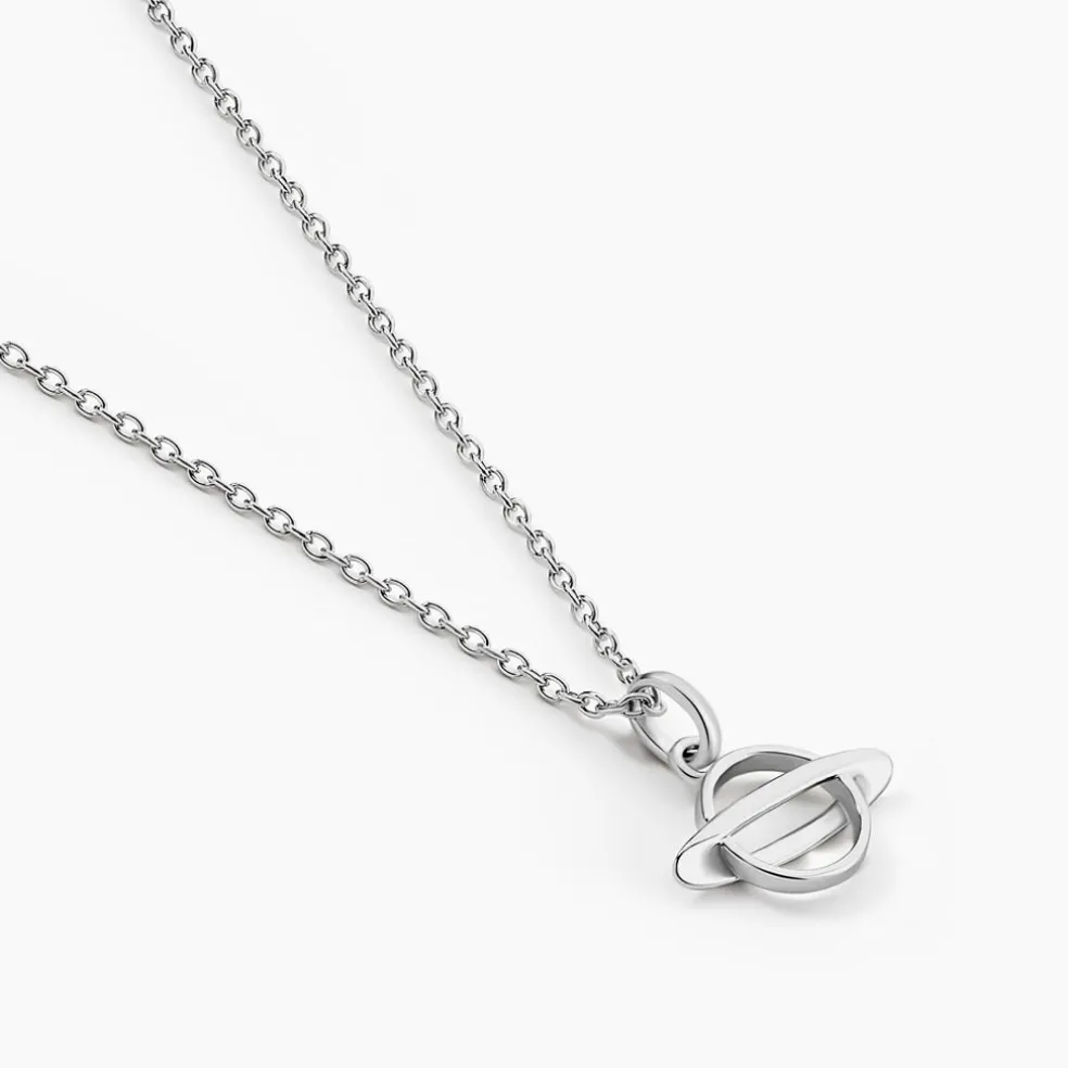 Collier Raven Argent Blanc