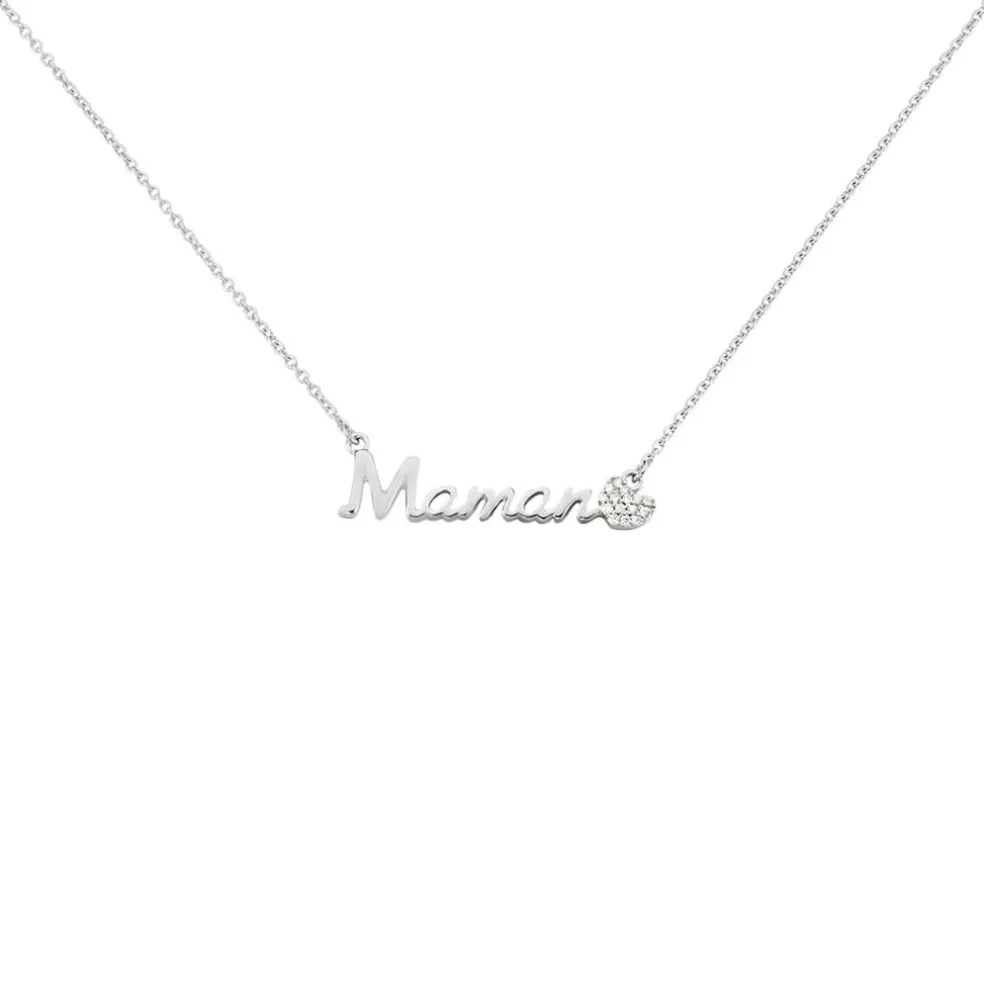 Collier Rera Argent Blanc Oxyde De Zirconium