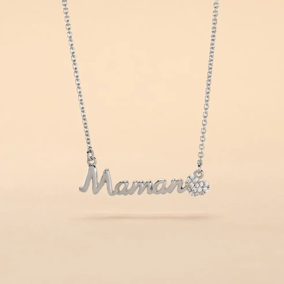 Collier Rera Argent Blanc Oxyde De Zirconium