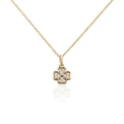 Collier Rhosyn Plaqué Or Jaune Oxyde De Zirconium