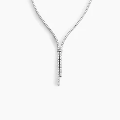 Collier River Or Blanc Diamant