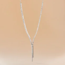 Collier River Or Blanc Diamant