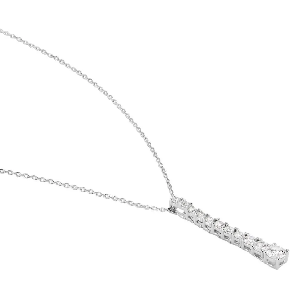 Collier Riviera Or Blanc Diamant
