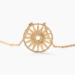 Collier Rosae Plaque Or Jaune