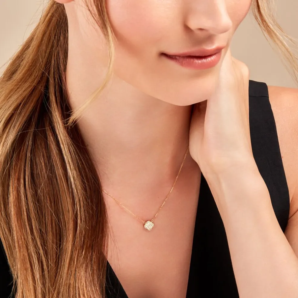 Collier Rosalite Or Jaune Nacre