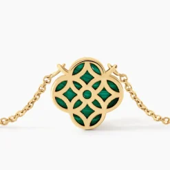 Collier Rosalite Or Jaune Malachite