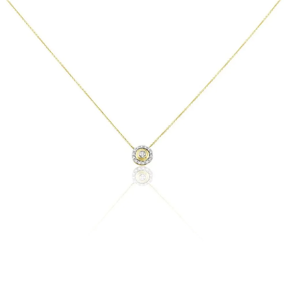 Collier Rosangela Or Bicolore Diamant Blanc