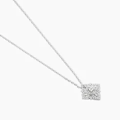 Collier Rosée Or Blanc Diamant