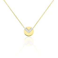 Collier Ruby Or Jaune Diamant