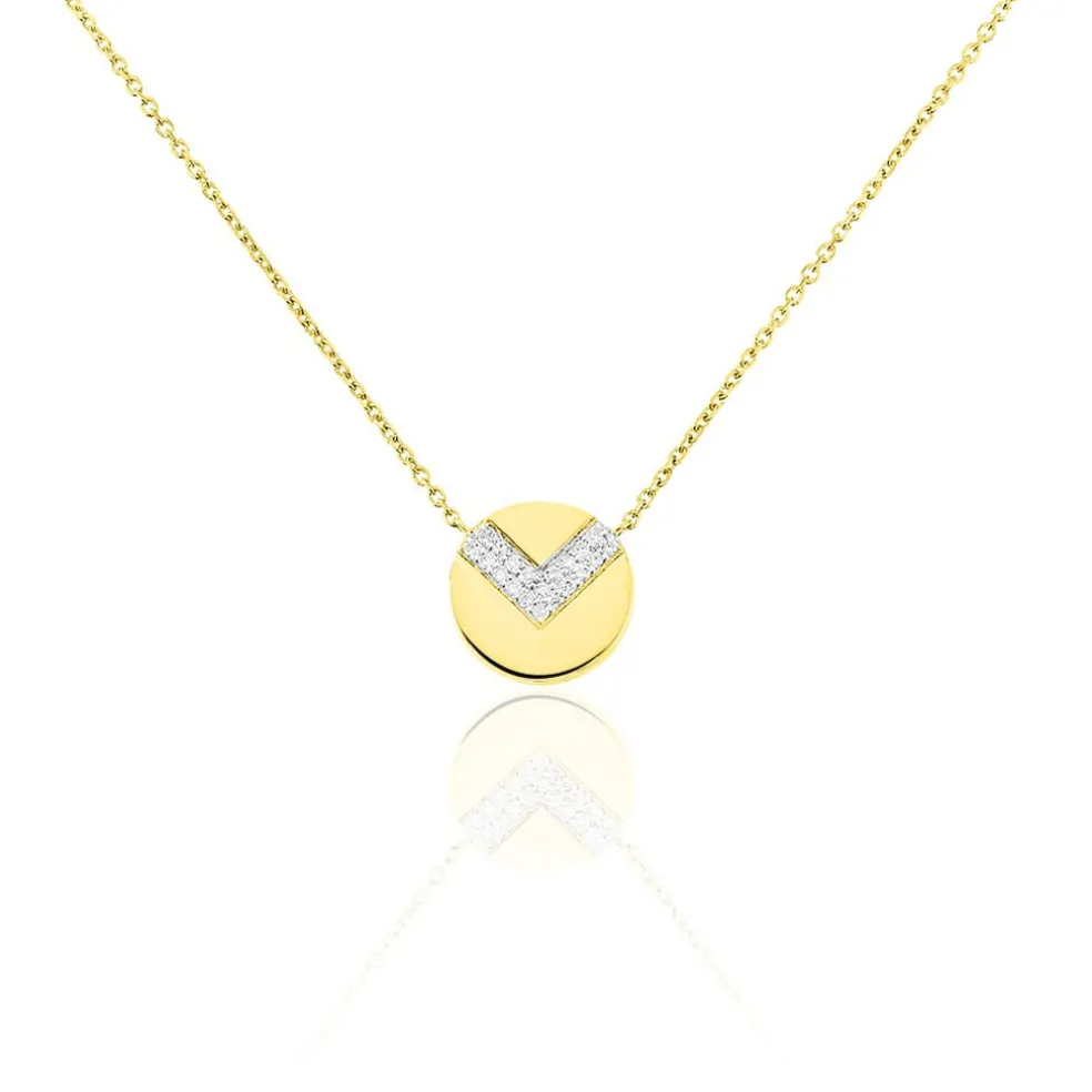 Collier Ruby Or Jaune Diamant