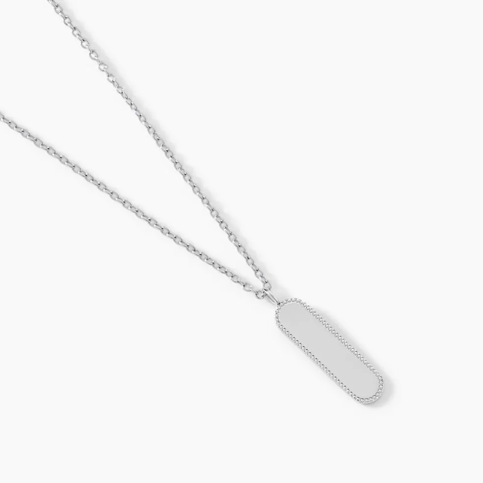 Collier Saddie Argent Blanc