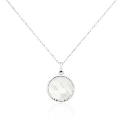 Collier Saül Argent Blanc Nacre