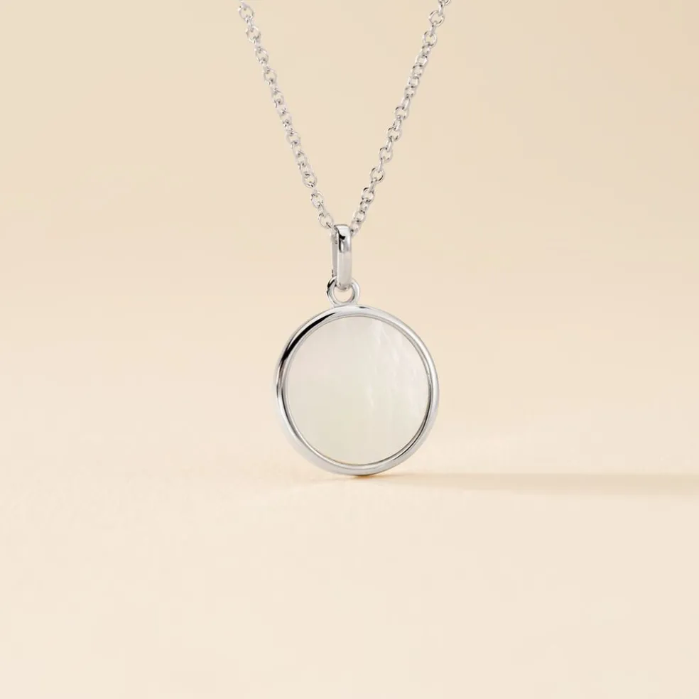 Collier Saül Argent Blanc Nacre