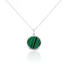 Collier Saül Argent Blanc Malachite