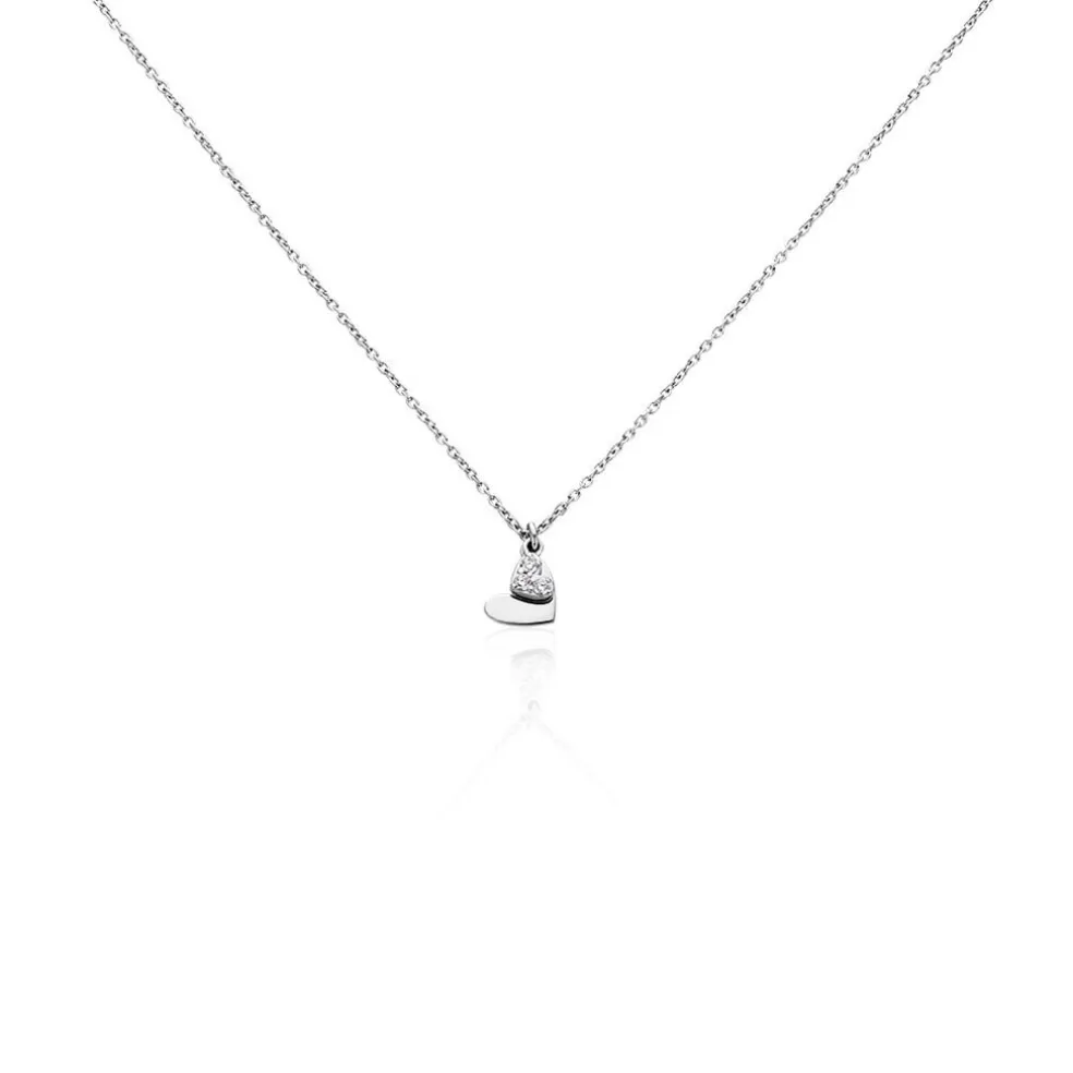 Collier Salli Argent Blanc Oxyde De Zirconium