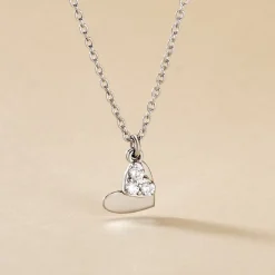 Collier Salli Argent Blanc Oxyde De Zirconium