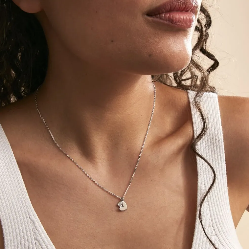 Collier Salli Argent Blanc Oxyde De Zirconium