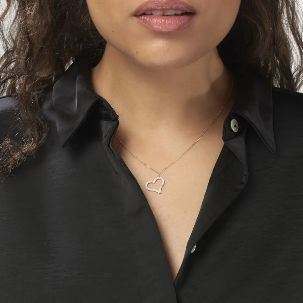 Collier Sallie Or Jaune Strass